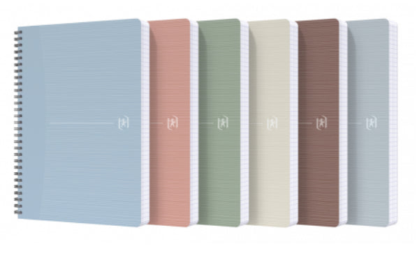Oxford Collegeblock A5, liniert, Spiralbindung, 90 Blatt, 90 g/m² – sortiert, für SCRIBZEE App