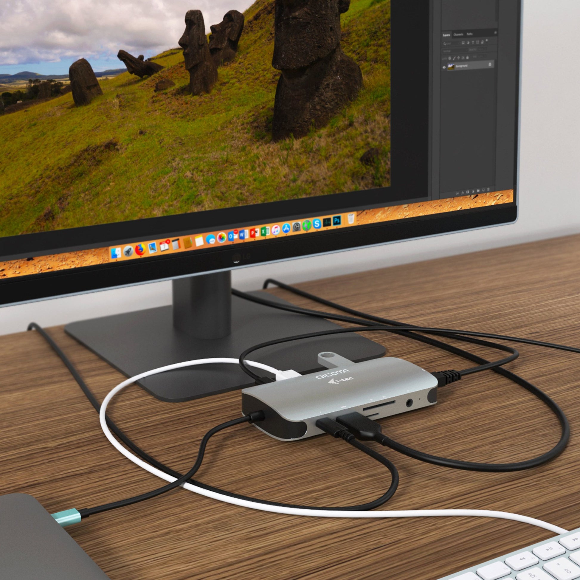 DICOTA D31955 Dockingstation – USB-C, 1× HDMI, 1× VGA, 3× USB-A, 100 W PD, GbE, SD/microSD, 3,5 mm Audio
