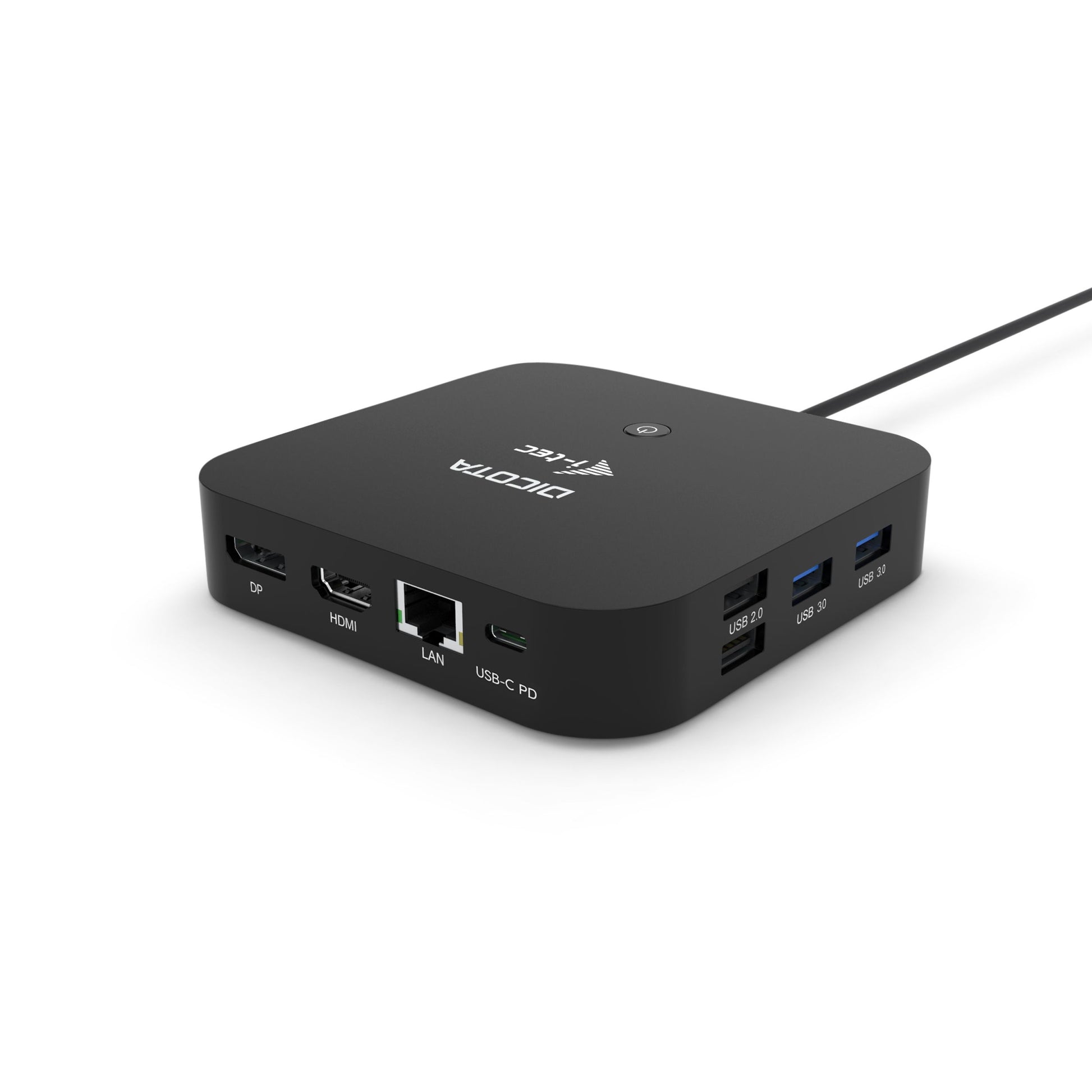 DICOTA D31949-UK Dockingstation – USB-C, 1× DP, 1× HDMI, 2× USB-A, 100 W PD, für Windows/Mac/Linux