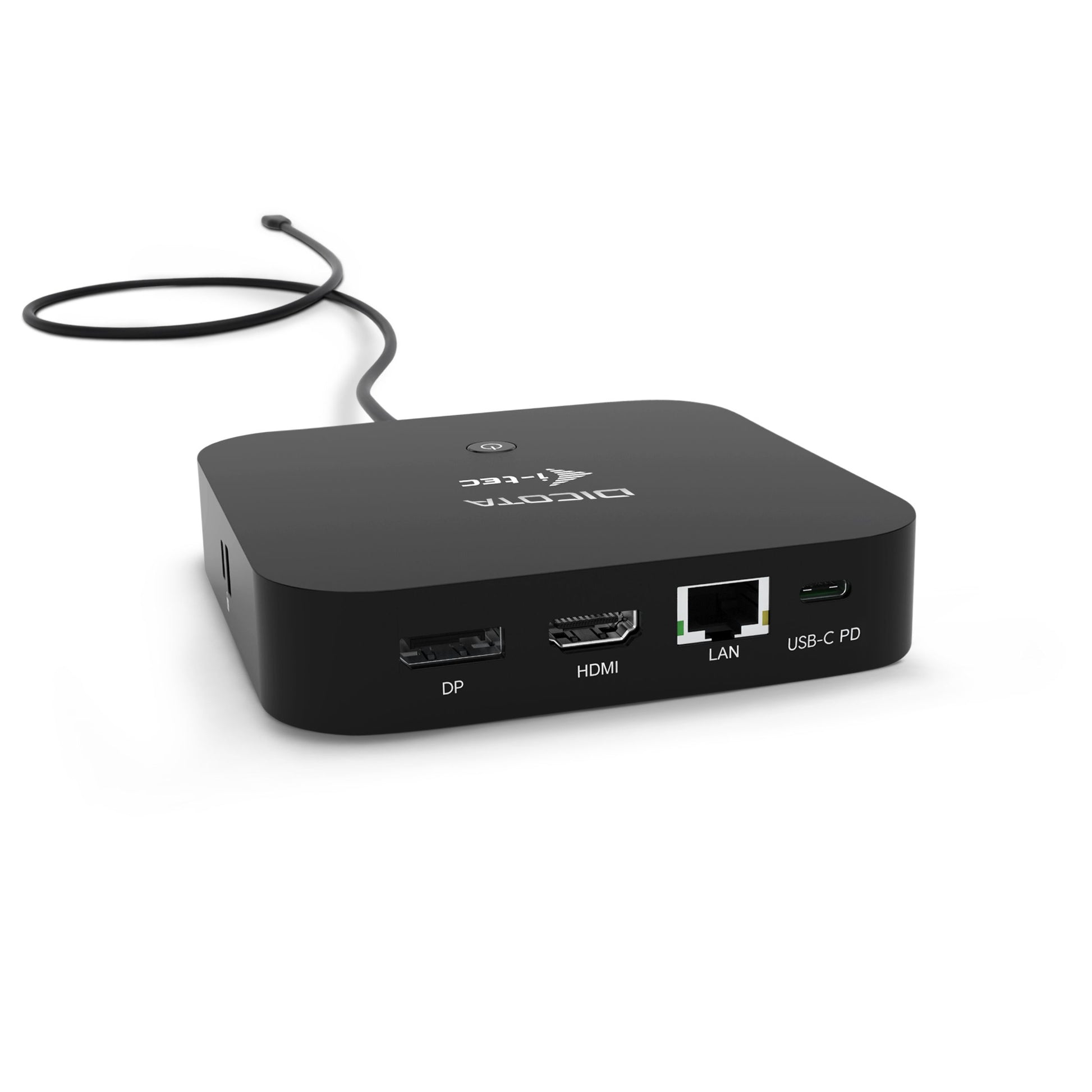 DICOTA D31949-UK Dockingstation – USB-C, 1× DP, 1× HDMI, 2× USB-A, 100 W PD, für Windows/Mac/Linux