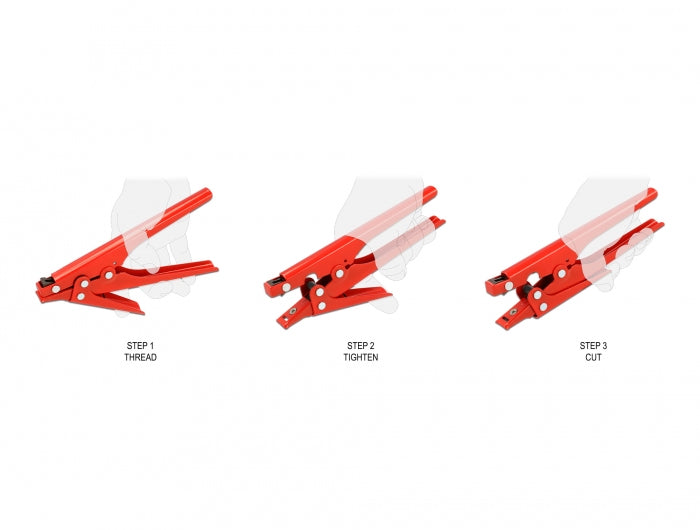 DeLOCK Kabelbinder-Set, mehrfarbig, 600 Stk., wiederverwendbar, mit Zange
