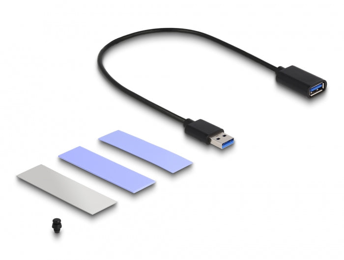 DeLOCK USB3.2 Gen 2 Gehäuse für PS5 – 1-Bay M.2 SSD-Gehäuse – für M.2 (NVMe/PCIe, SATA)