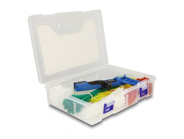 DeLOCK Klettkabelbinder, 3,6×100 mm, 350er-Pack – mehrfarbig