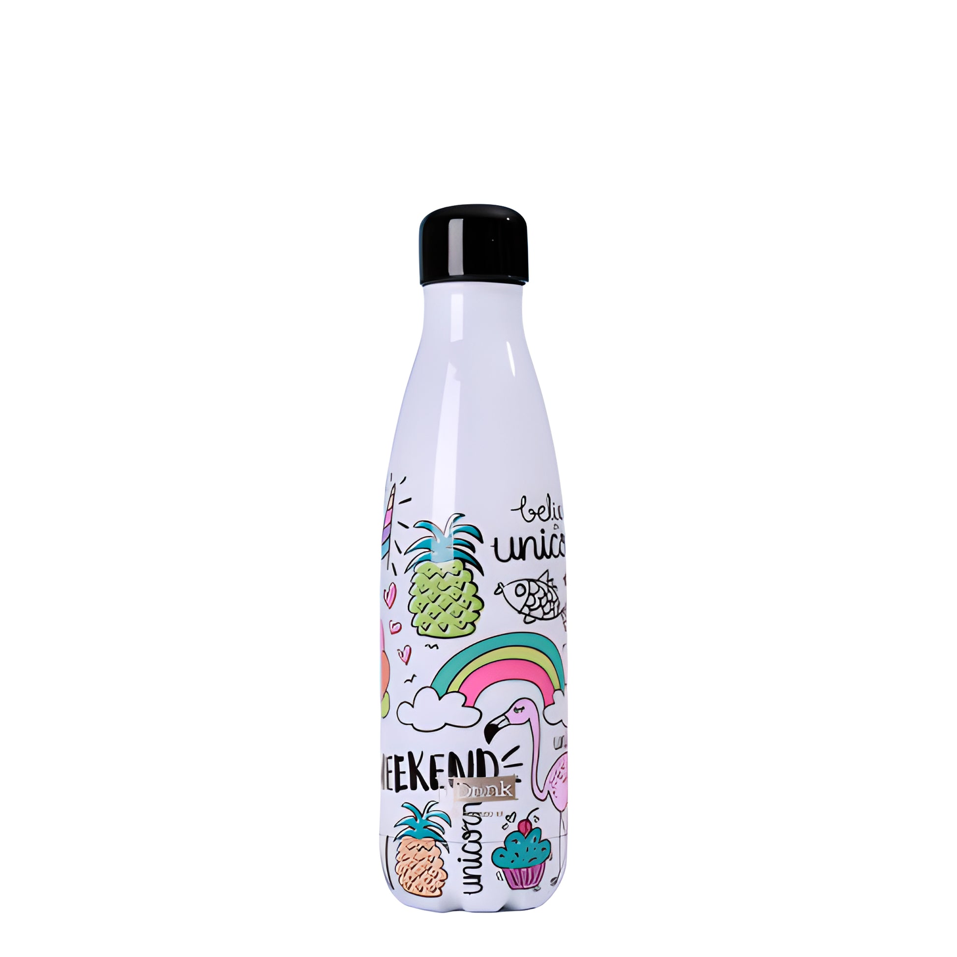 iDrink Isolierflasche 500 ml – Doppelwandig 12 h Heiss / 24 h Kalt, Edelstahl, Schraubdeckel