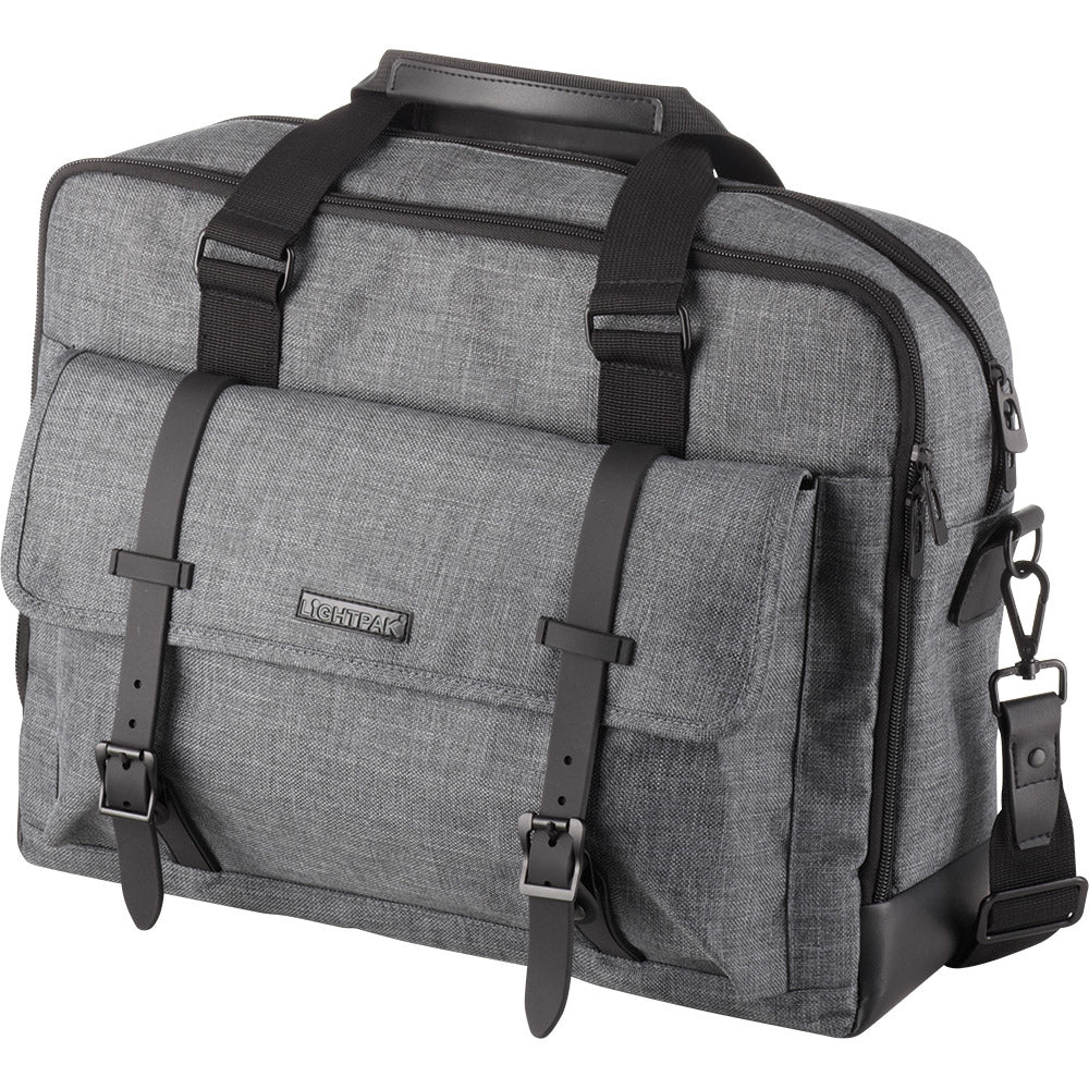 Lightpak Notebook-Tasche 15″ – Abnehmbarer Schultergurt, Organizerfach – Grau