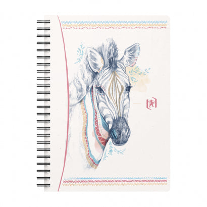 Oxford Boho Spirit Spiralbuch – A5 – kariert – 60 Blatt – Doppelspirale, mehrfarbig, EU Ecolabel, 4 Stück