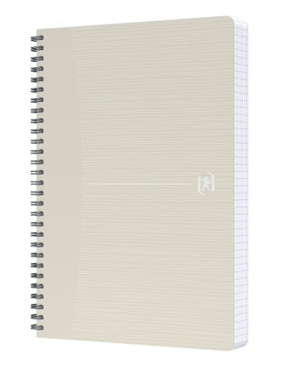 Oxford Collegeblock A5, kariert 5 mm, Spiralbindung, 90 Blatt, 90 g/m² – weiss, für SCRIBZEE App