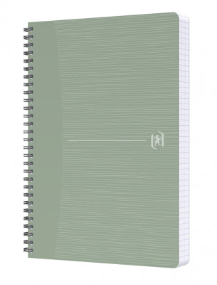 Oxford Collegeblock A5, kariert 5 mm, Spiralbindung, 90 Blatt, 90 g/m² – weiss, für SCRIBZEE App