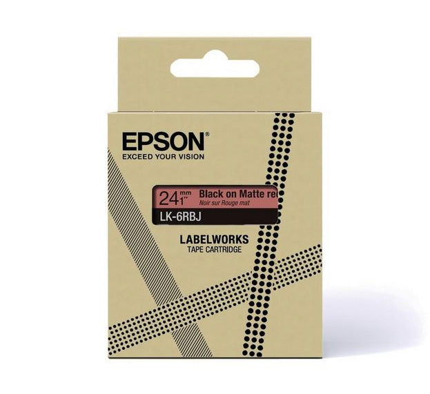 Epson Schriftband – 18 mm × 8 m, Rot, Schwarz – LK-5RBJ