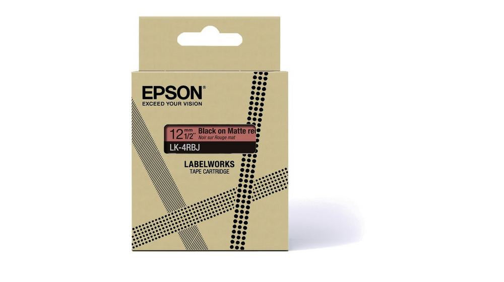Epson Schriftband – 12 mm × 8 m, rot, schwarz – LK-4RBJ