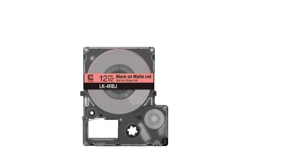 Epson Schriftband – 12 mm × 8 m, rot, schwarz – LK-4RBJ