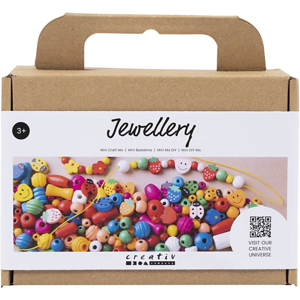 Creativ Company Schmuck-Bastelset – Holz, mehrfarbig – ab 3 Jahren