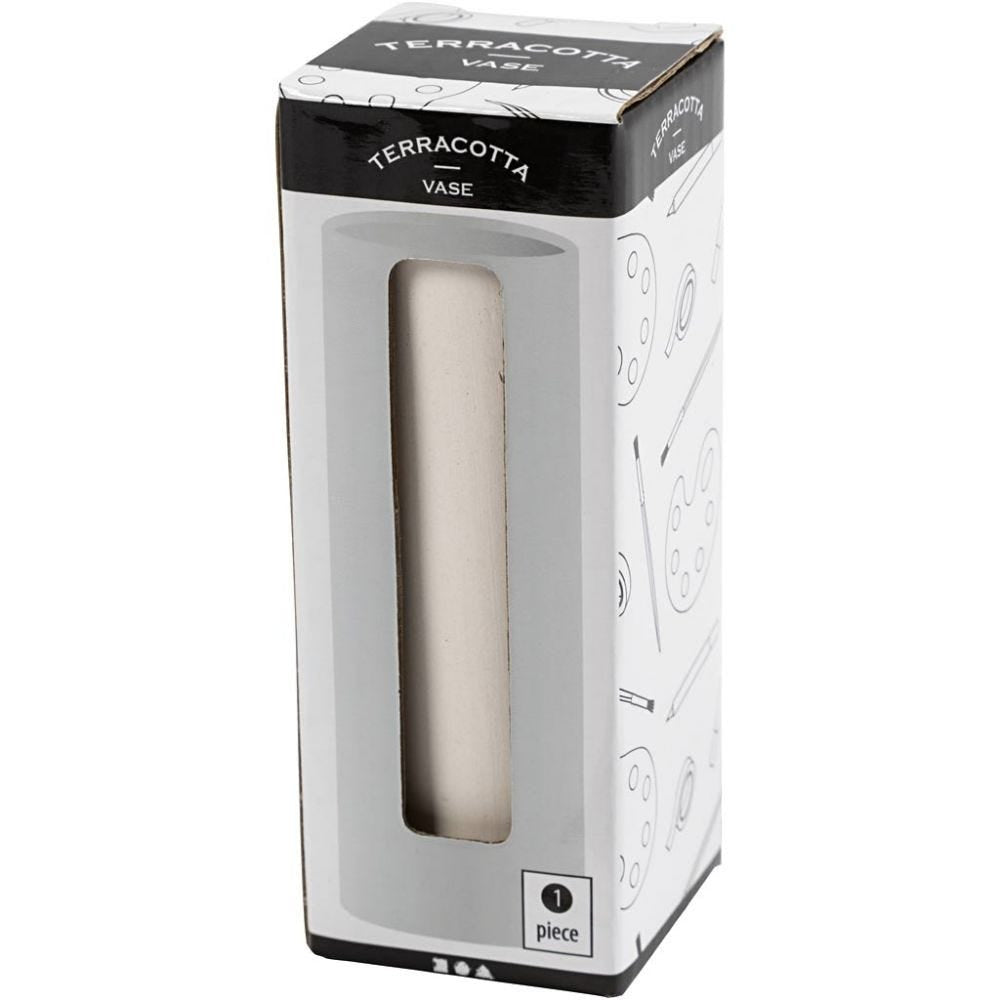 Creativ Company Vase – 11 × 4 cm – Terrakotta, weiss