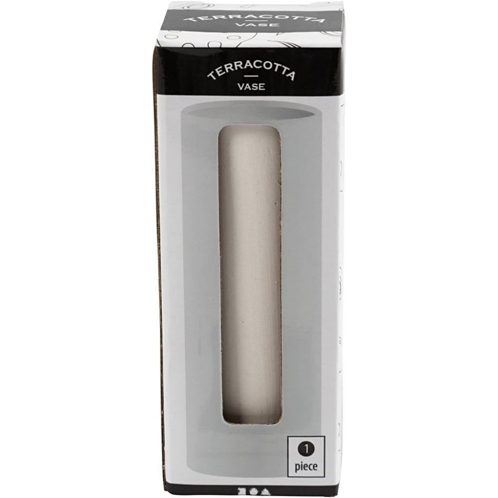 Creativ Company Vase – 11 × 4 cm – Terrakotta, weiss