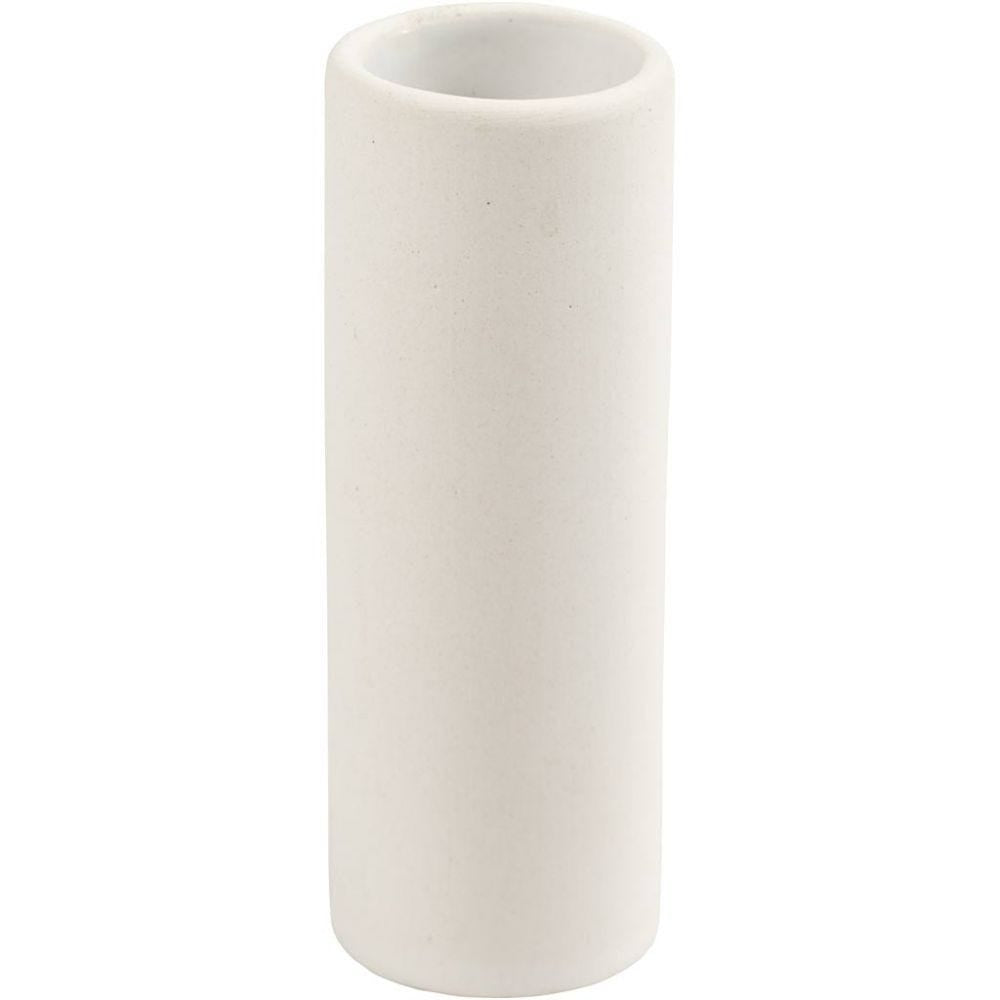 Creativ Company Vase – 11 × 4 cm – Terrakotta, weiss