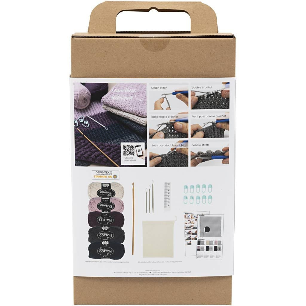 Creativ Company Starter Häkel-/Strickset Weiss – Baumwolle