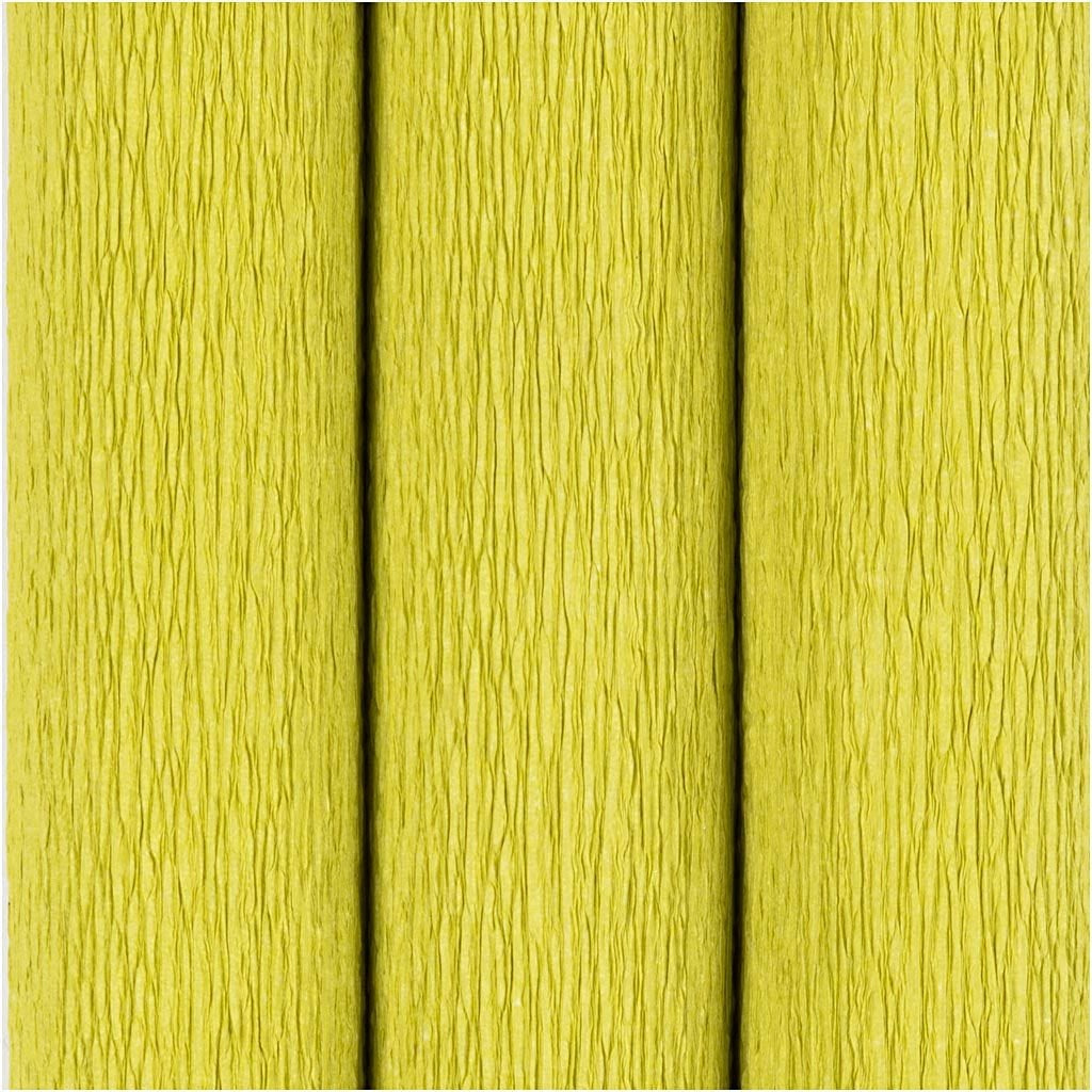 Creativ Company Krepppapier-Rolle – 25 cm × 60 cm, Hellgrün – 3 Rollen