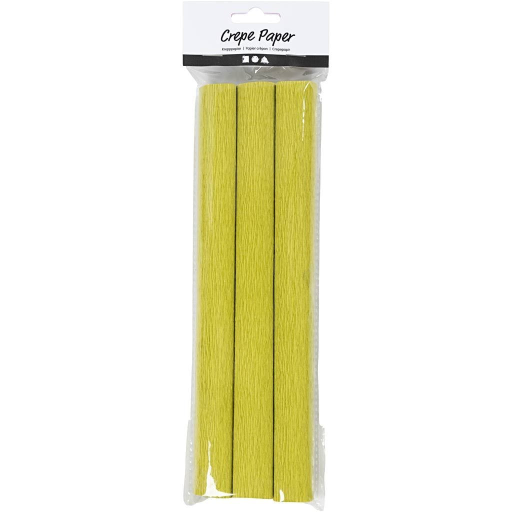 Creativ Company Krepppapier-Rolle – 25 cm × 60 cm, Hellgrün – 3 Rollen