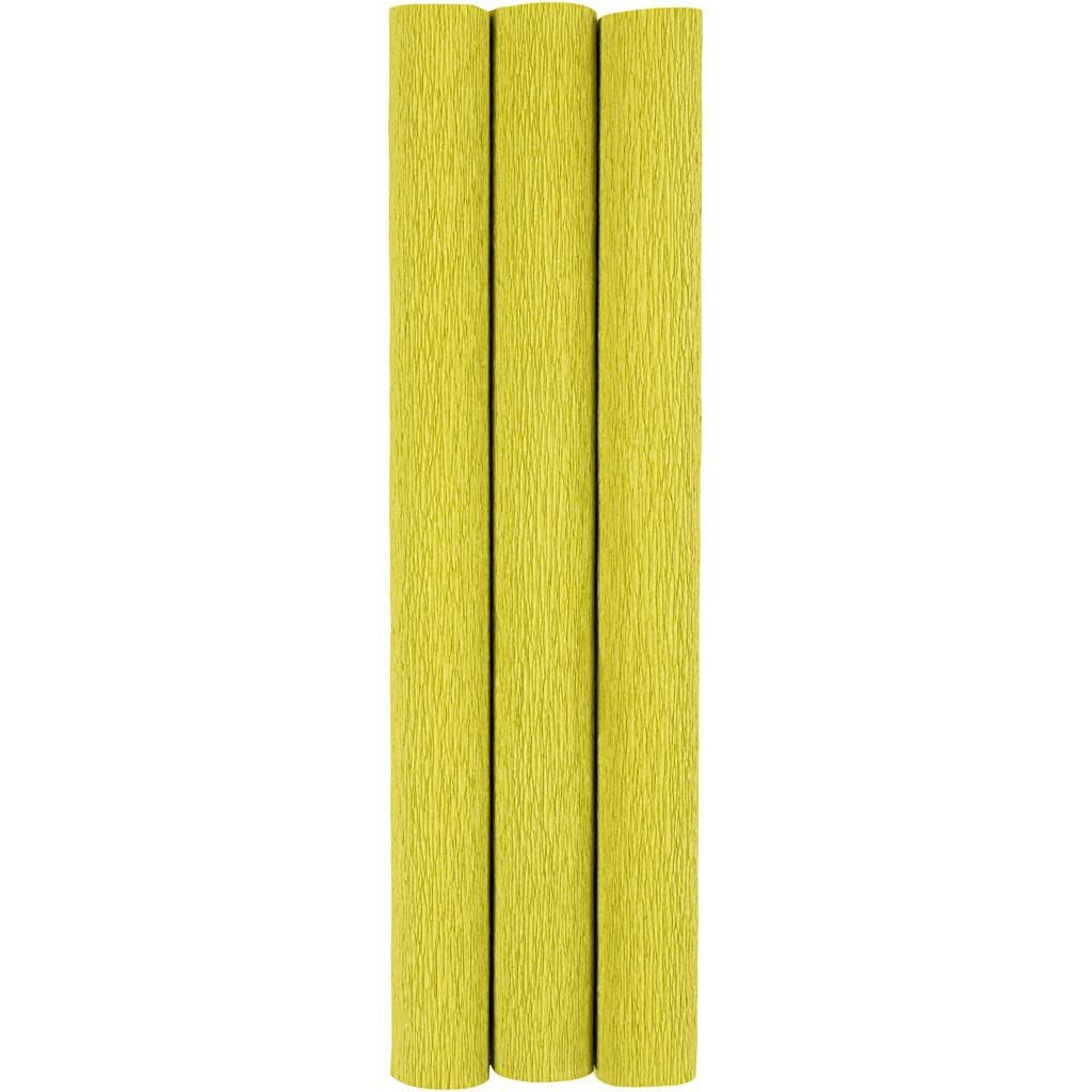 Creativ Company Krepppapier-Rolle – 25 cm × 60 cm, Hellgrün – 3 Rollen