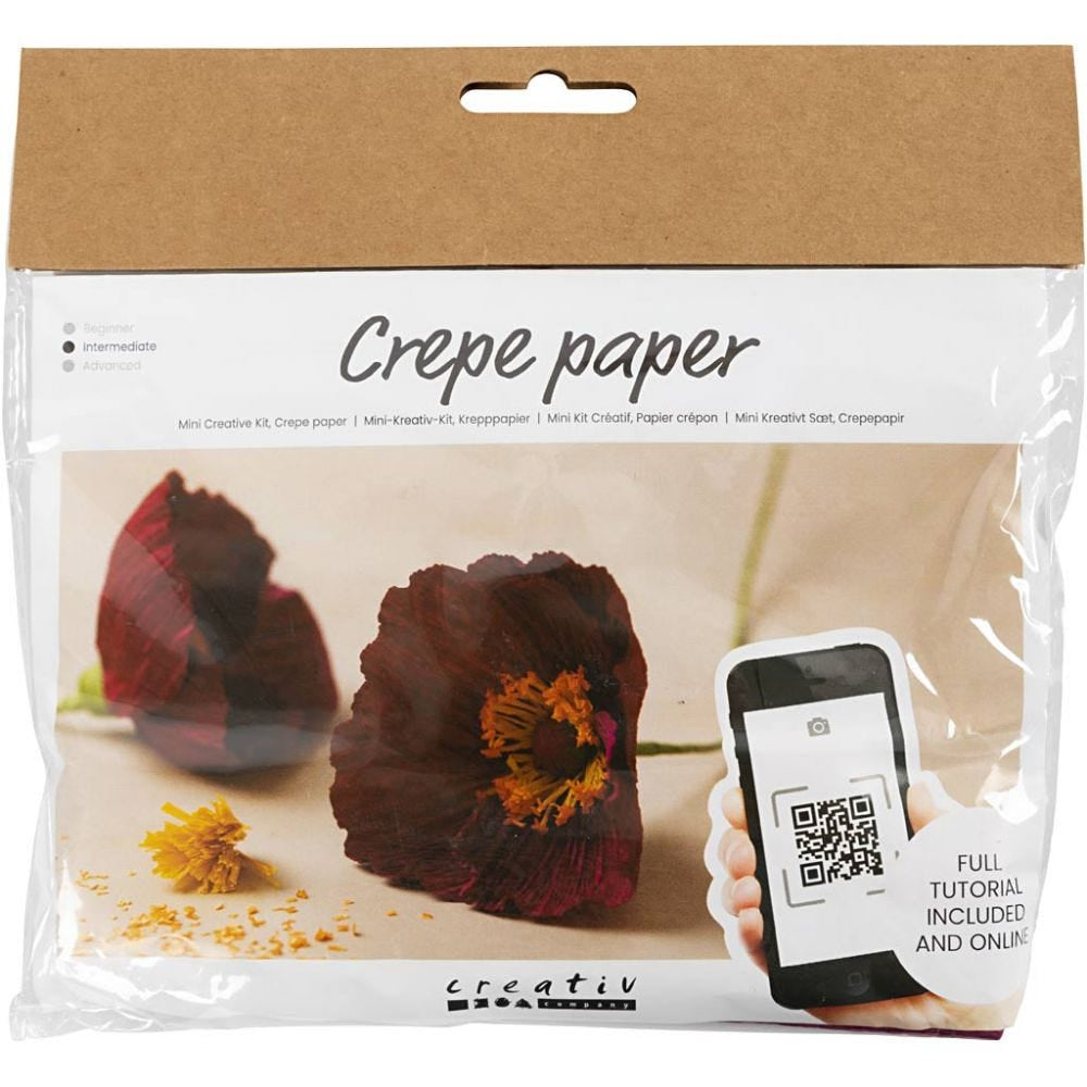 Creativ Company Bastelset Mohn (Krepppapier) – ab 10 Jahren