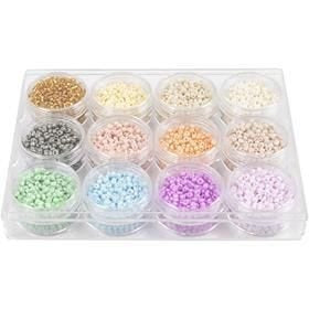 Creativ Company Rocaillesperlen (Glas) – Violett – Ø 3 mm, Loch 0,6–1 mm – 12 Stk.