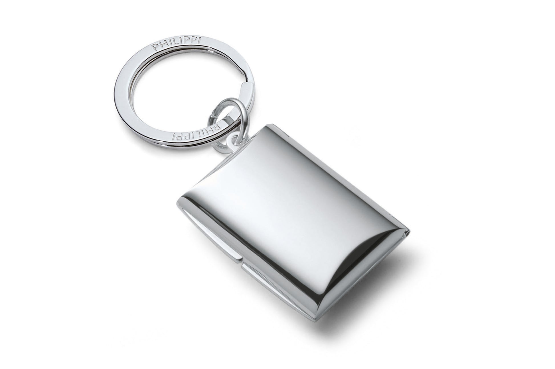Philippi Foto-Schlüsselanhänger Frame – Nickel, Silber, 50,8 × 50,8 mm
