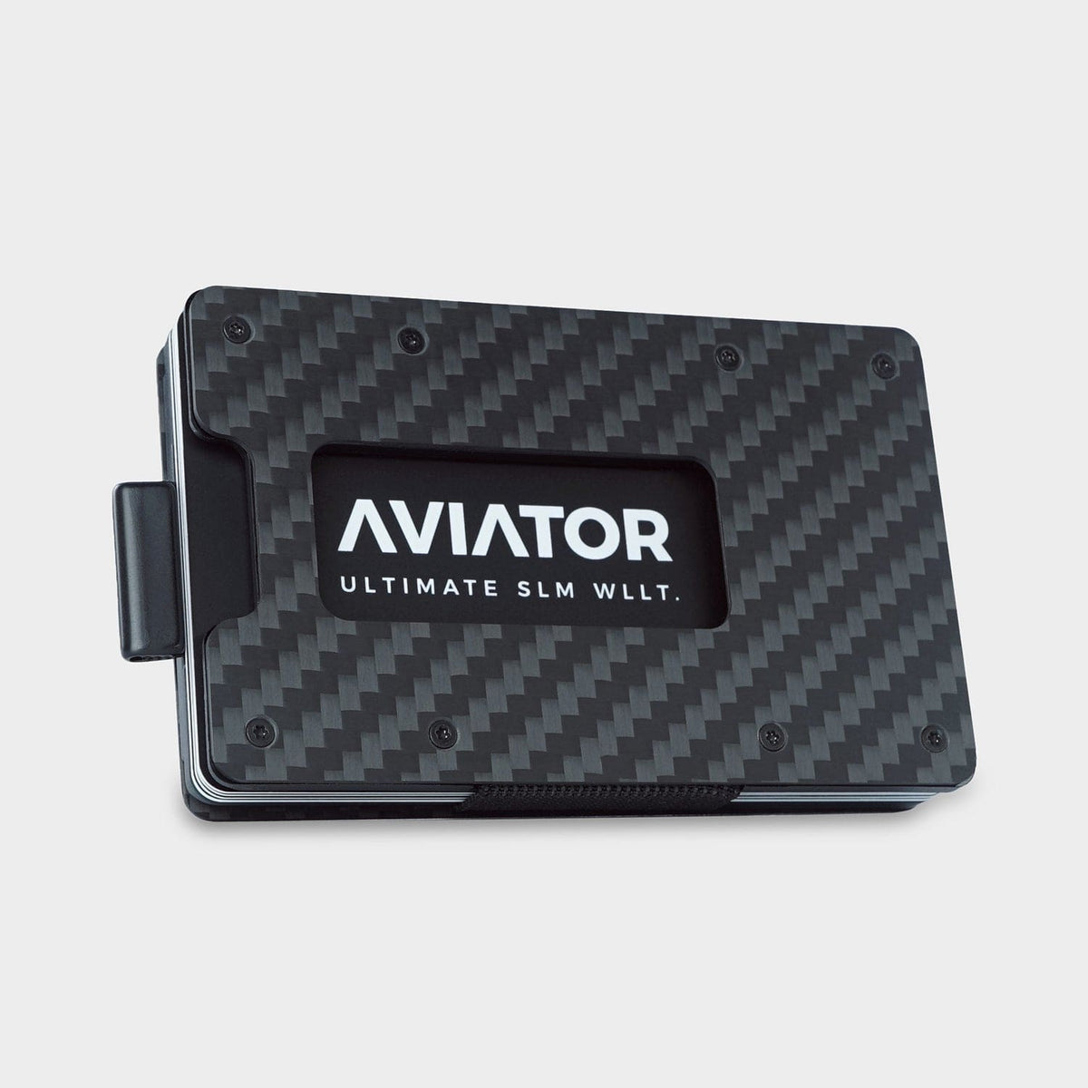 Aviator Wallet AVIATOR – Kartenetui – RFID-Schutz, Münzfach, Clipverschluss – 85,6 × 10,5 × 54 mm, 20 Karten – Anthrazit