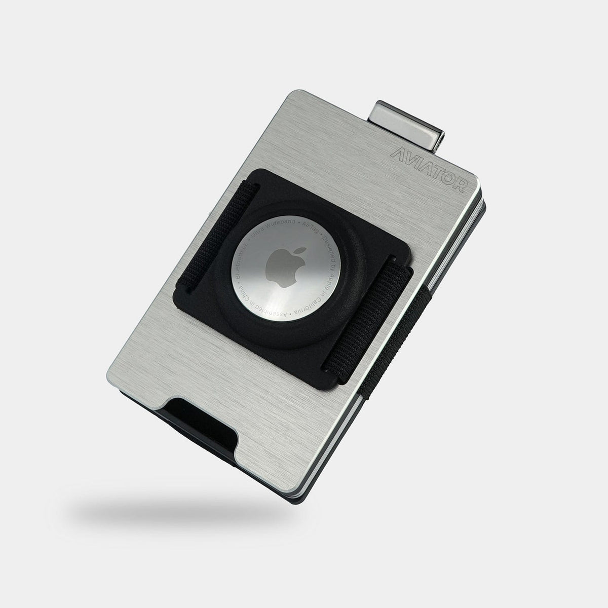 Aviator Wallet AVIATOR – Kartenetui – RFID-Schutz – für 20 Karten, 85,6×10,5×54 mm – Silber – Aluminium