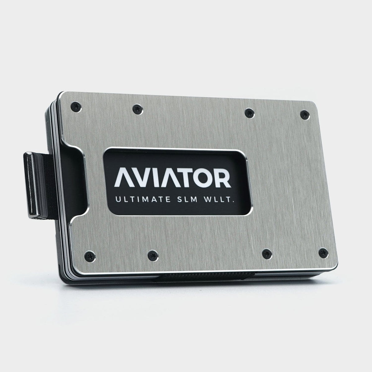 Aviator Wallet AVIATOR – Kartenetui – RFID-Schutz – für 20 Karten, 85,6×10,5×54 mm – Silber – Aluminium