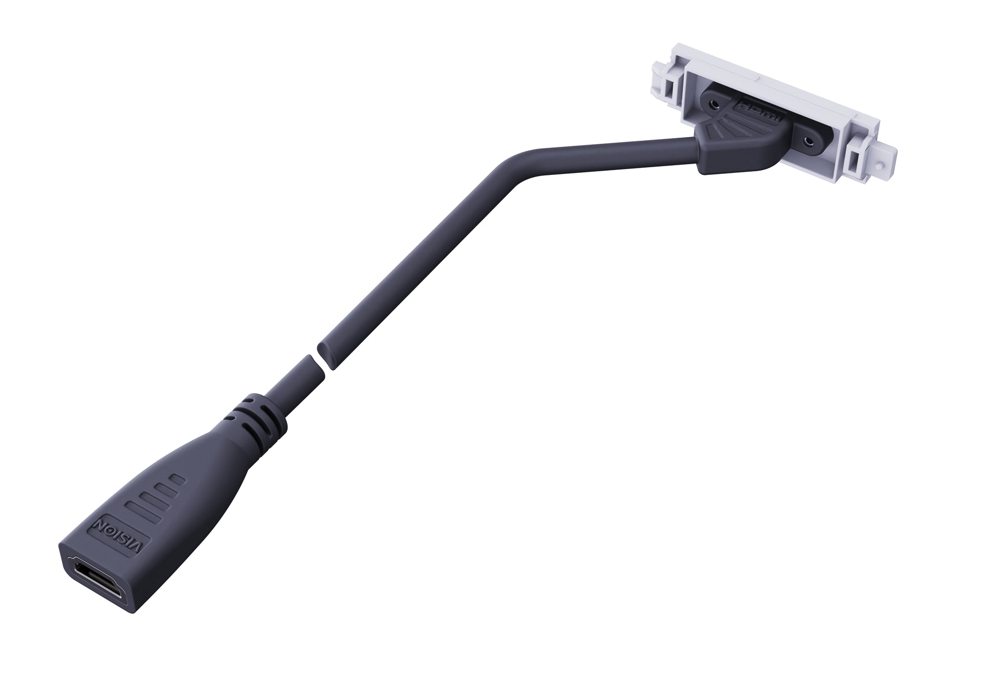 Vision Techconnect HDMI Booster Modul Adapter HDMI zu HDMI – 4K (3840 × 2160), HDMI 2.0, 2 m – Schwarz/Weiss