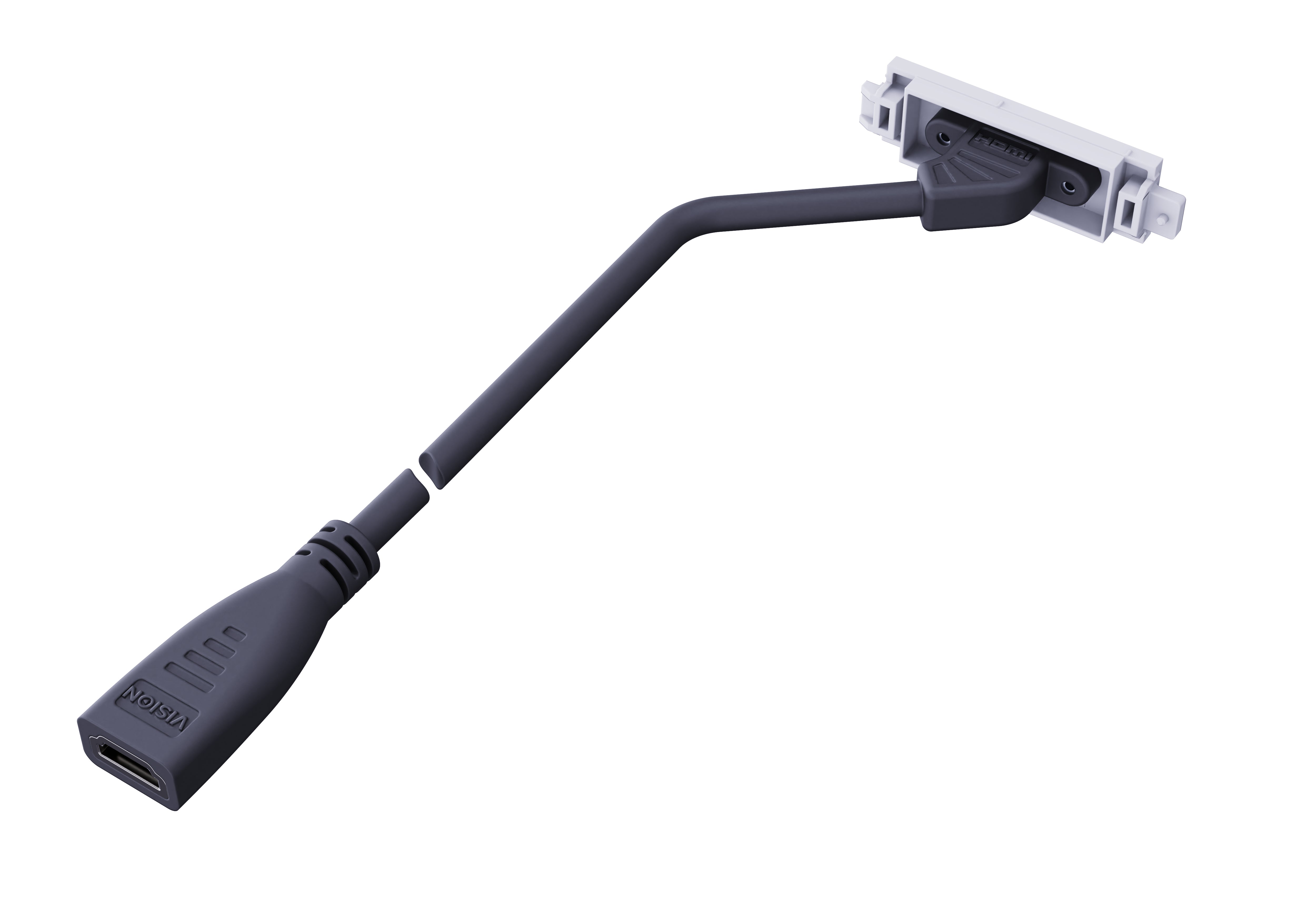 Vision Techconnect HDMI Booster Modul Adapter HDMI zu HDMI – 4K (3840 × 2160), HDMI 2.0, 2 m – Schwarz/Weiss
