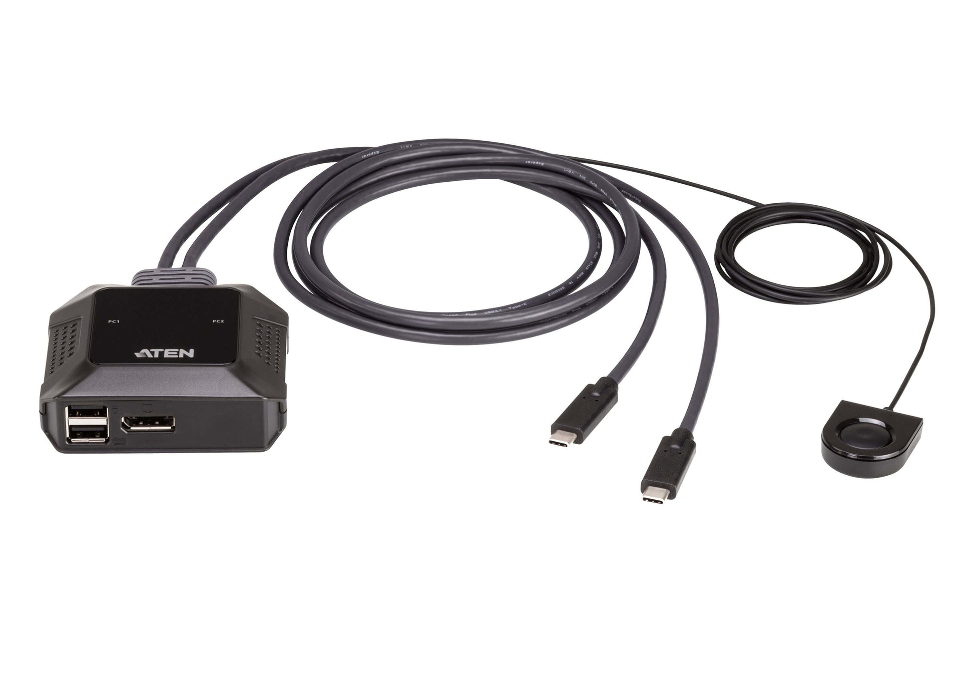 ATEN USB-C 4K – KVM-Switch 2×1, USB-C/DisplayPort, 4K DCI (4096 × 2160), für VC925/VC965/VC985 und andere