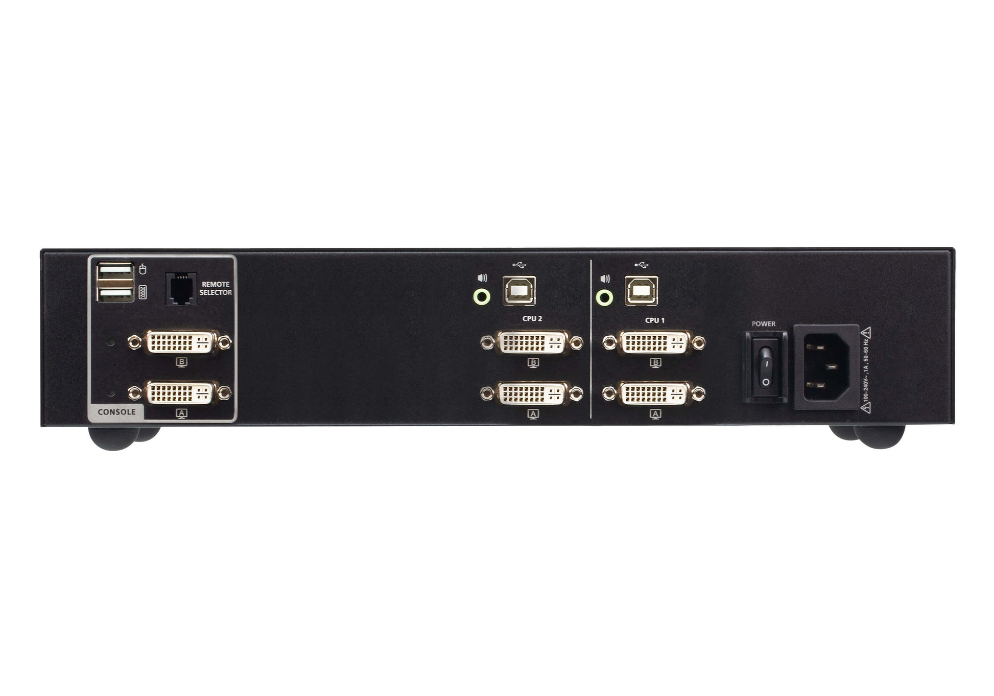 ATEN CS1142D4 KVM-Switch – 2× DVI, 2× USB-A, 3,5 mm Audio