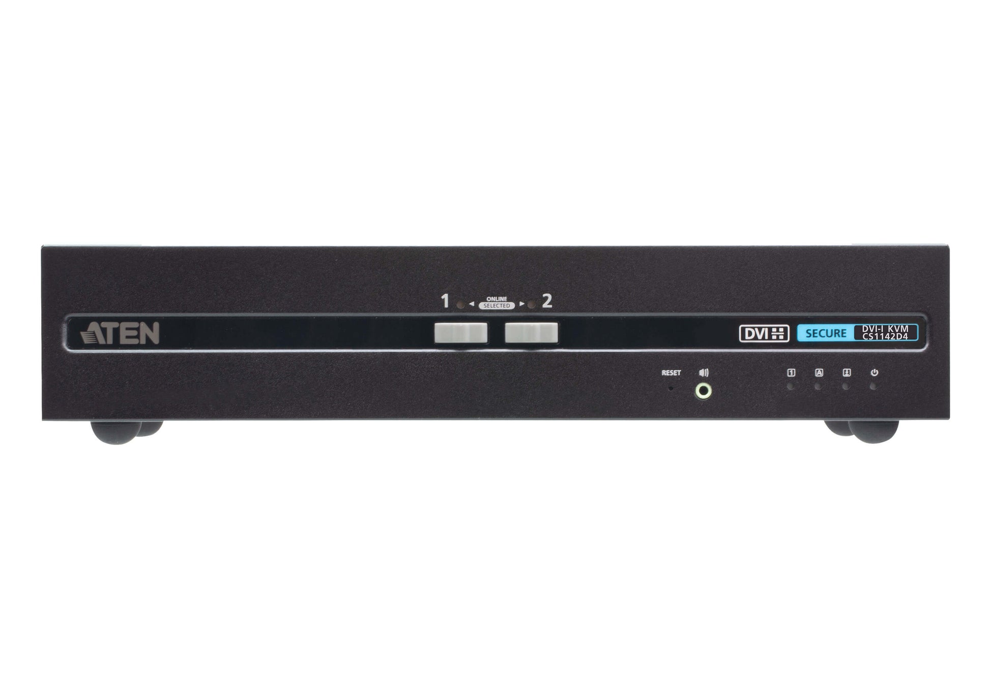 ATEN CS1142D4 KVM-Switch – 2× DVI, 2× USB-A, 3,5 mm Audio