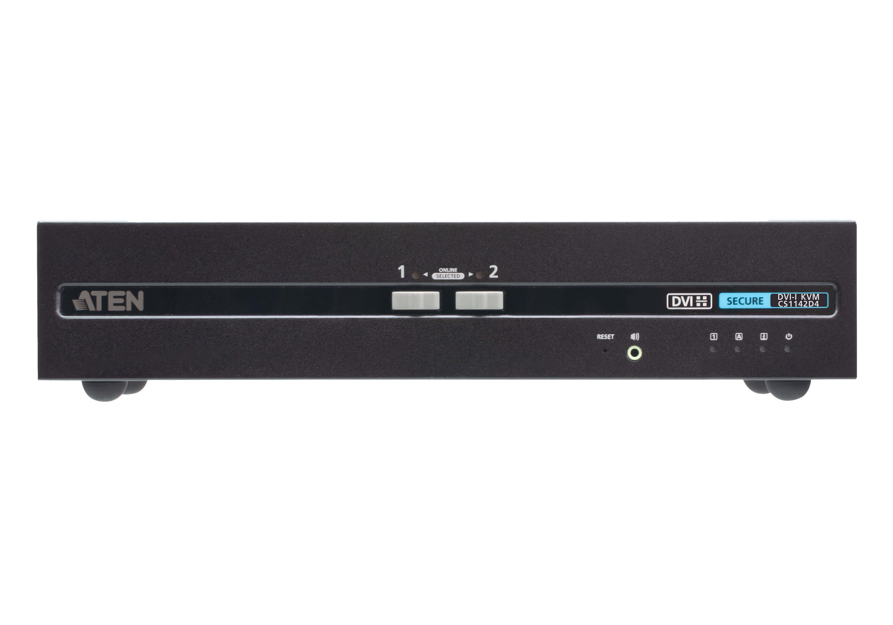 ATEN CS1142D4 KVM-Switch – 2× DVI, 2× USB-A, 3,5 mm Audio