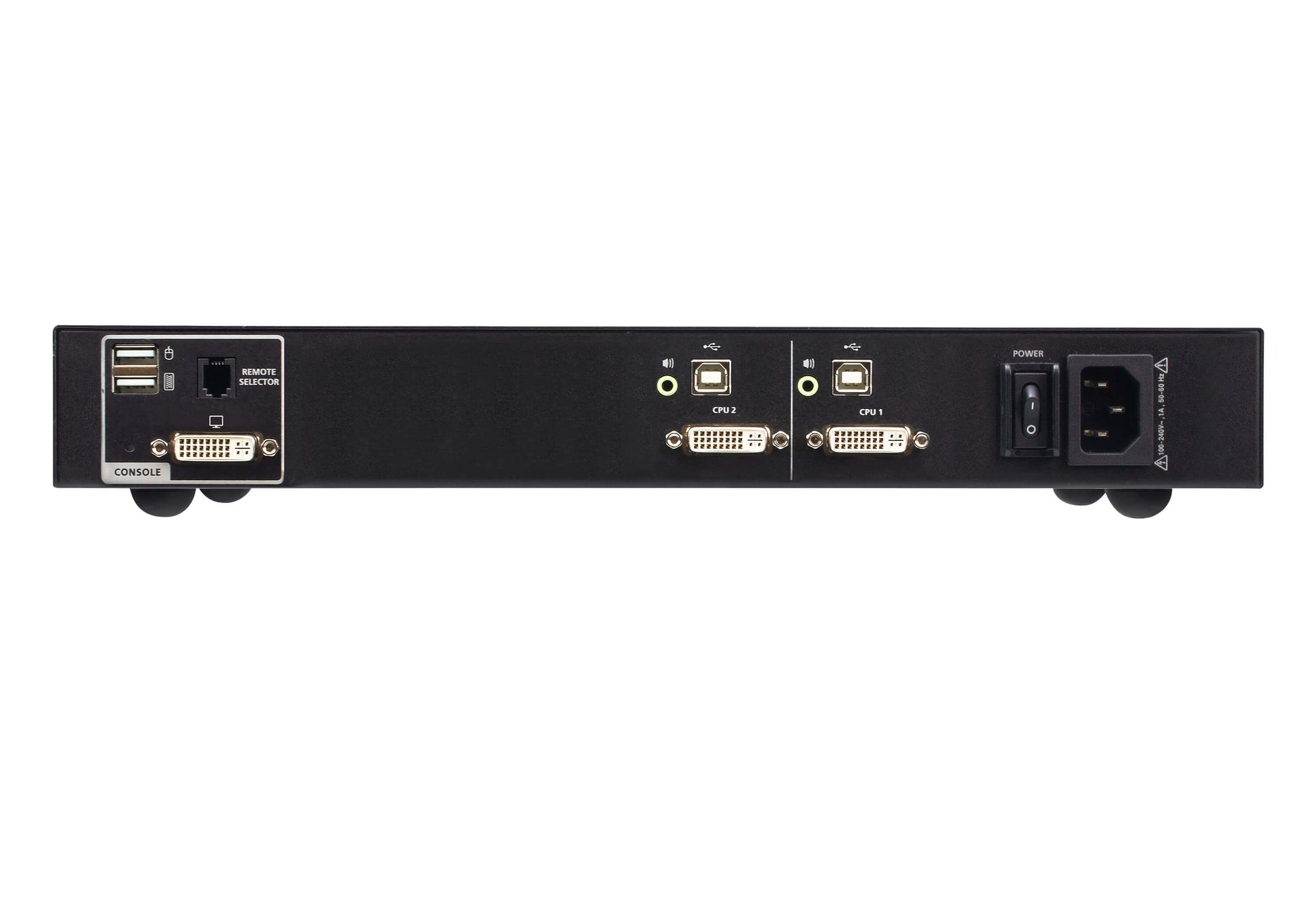 ATEN CS1182D4 – 2-Port DVI Secure KVM-Switch – 4K/30 Hz, NIAP/PP v4.0, USB 2.0-Hub, Audio, Rack 1U