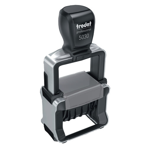 Trodat Motivstempel Professional 4.0 5030 – Motiv: Datum, selbstfärbend, Metall