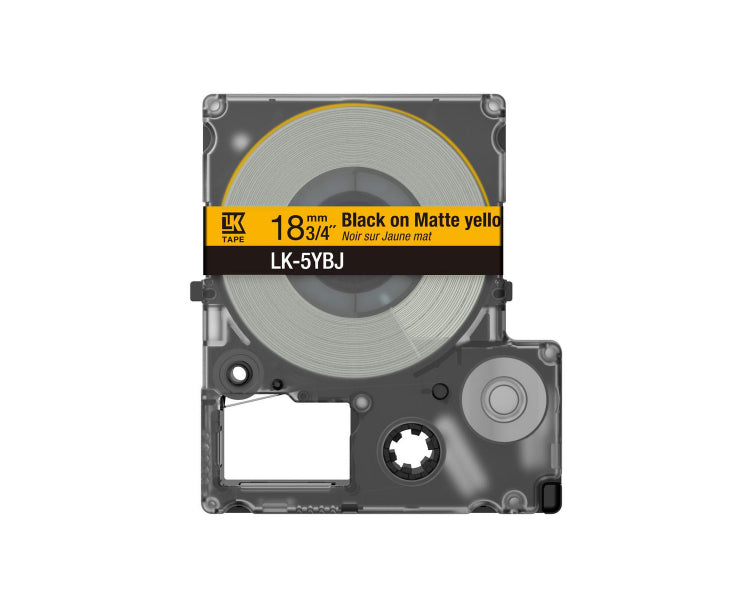 Epson Matte Klebeband – 18 mm, Schwarz auf Gelb