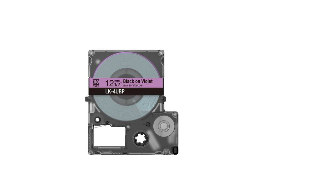 Epson Schriftband – 12 mm × 8 m, violett, schwarz – LK-4UBP