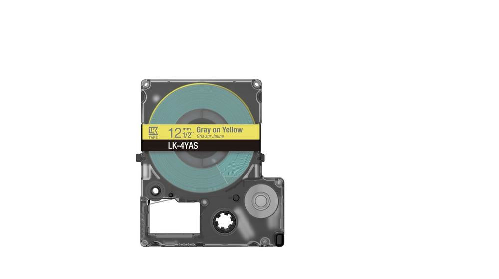 Epson LK-4YAS – 12 mm × 8 m, Grau, Gelb