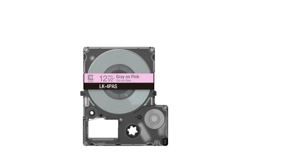 Epson LK-4PAS – 12 mm × 8 m, Grau, Pink