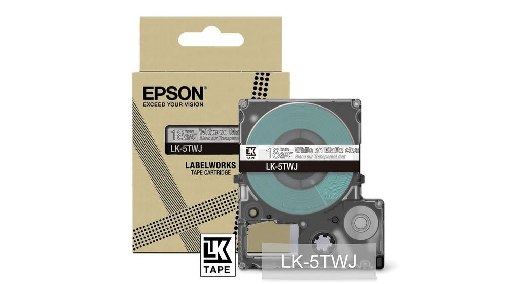 Epson Schriftband – 18 mm × 8 m, weiss – LK-5TWJ