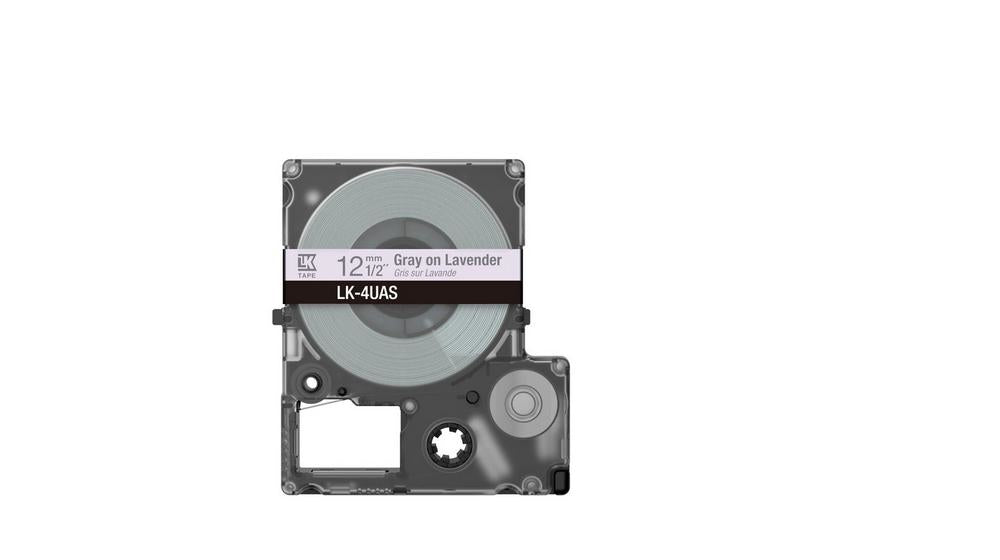 Epson Textilband – 12 mm × 8 m, lavendel/grau – LK-4UAS