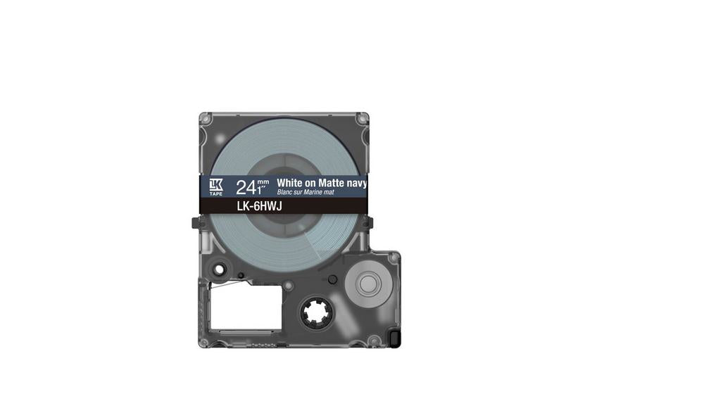 Epson Schriftband – 24 mm × 8 m, dunkelblau, weiss – LK-6HWJ
