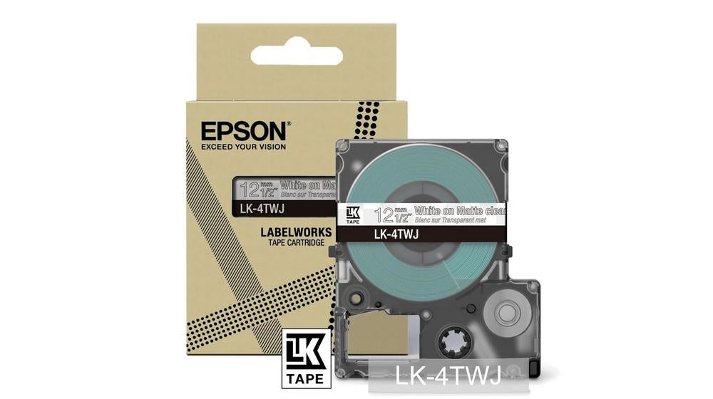 Epson Matte Klebeband LK-4TWJ – 12 mm × 8 m