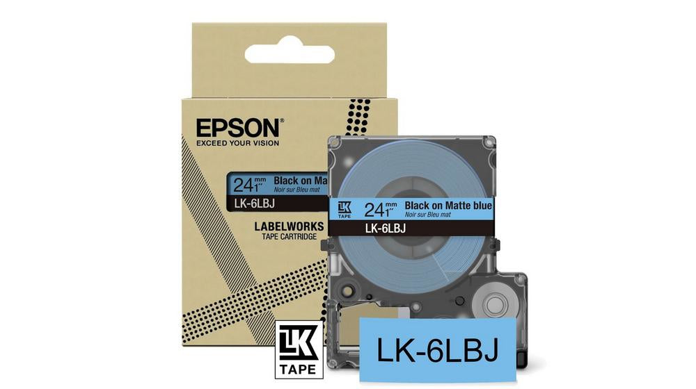 Epson Schriftband – 24 mm × 8 m, Blau, Schwarz – LK-6LBJ