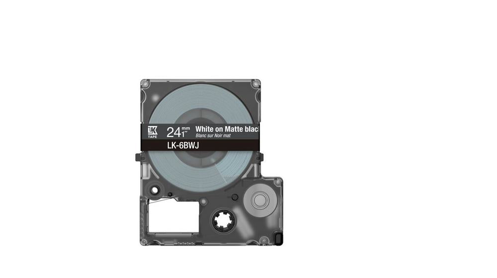 Epson Schriftband – 24 mm × 8 m, Schwarz/Weiss – LK-6BWJ