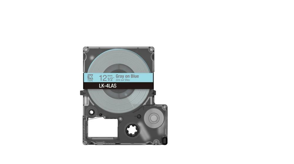 Epson Schriftband – 12 mm × 8 m, blau/grau – LK-4LAS