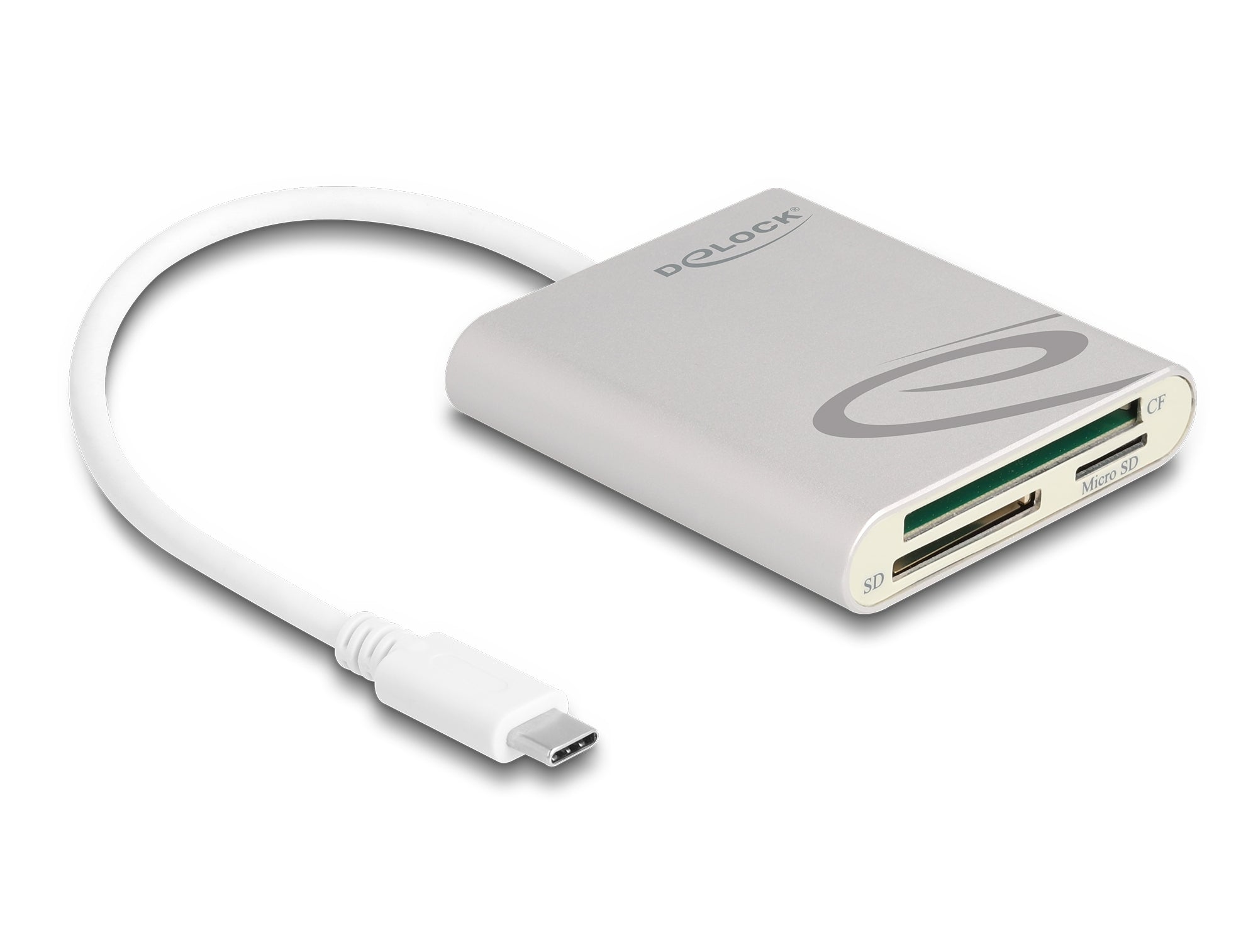 DeLOCK 91005 Kartenleser – CF, SD, microSD und andere – USB-C 3.2 Gen 1 – 5 Gbit/s – 3 Steckplätze