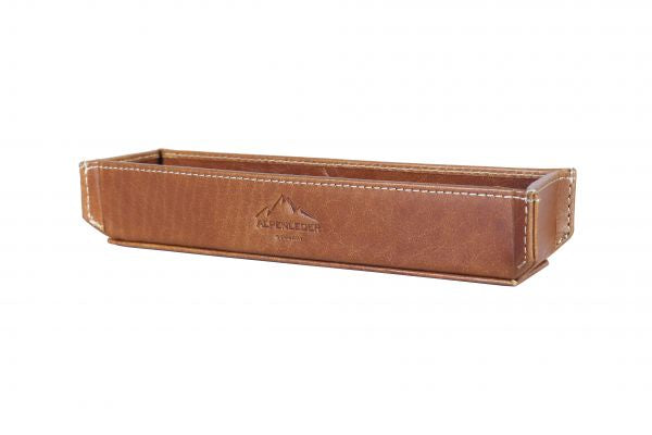 Alpenleder Etui, weiches Federmäppchen – cognac – Leder